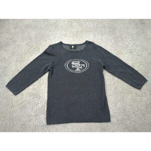 San Francisco 49ers Shirt Womens‎ Large Long Sleeve NFL Pro Line Knit Black